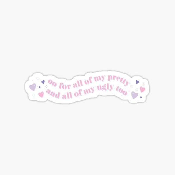 pov pretty n ugly sticker by eliza363 redbubble