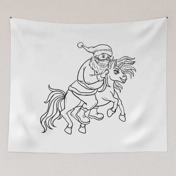 Item preview, Santa Riding Unicorn designed and sold by aventi24.