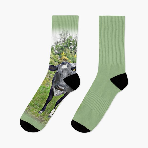 Item preview, Cow and young calf in field designed and sold by DAscroft.