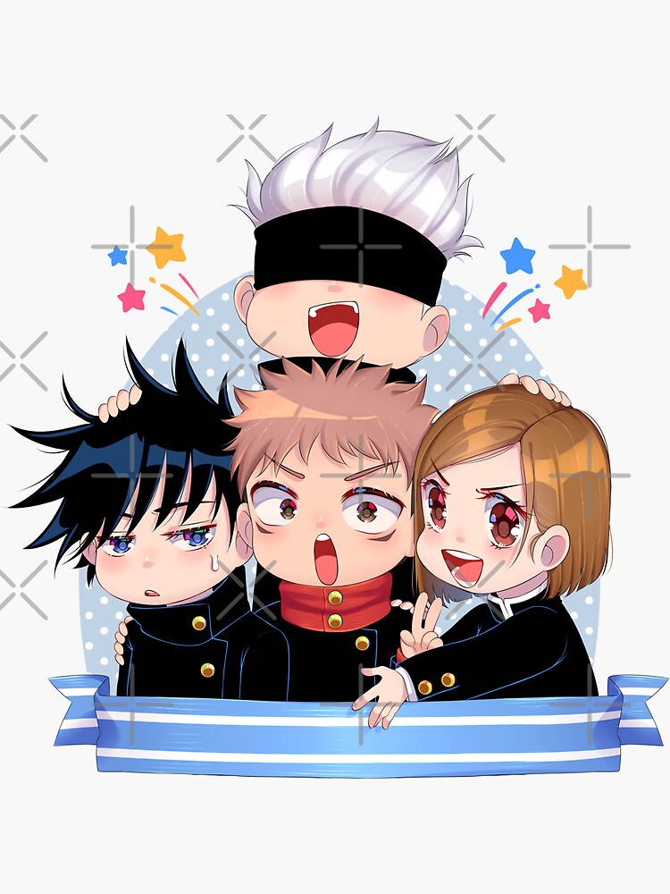 "Jujutsu Kaisen Chibi " Sticker for Sale by IkaNe96 | Redbubble