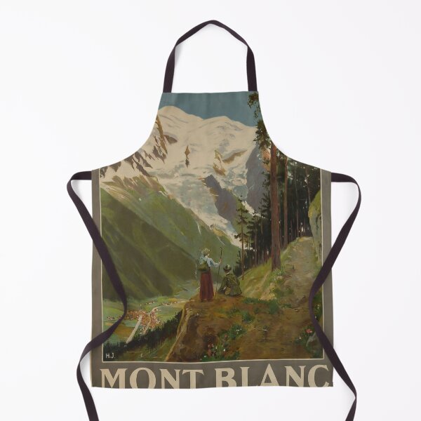 Item preview, retro classic PLM Mont Blanc Chamonix poster designed and sold by CorasPosters.
