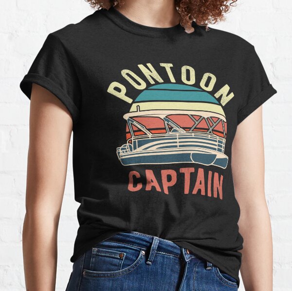  Pontooning Boating Boat Barge Pontoon Captain Birthday T-Shirt  : Clothing, Shoes & Jewelry