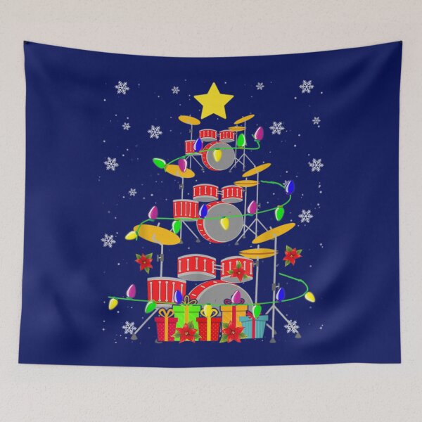 Item preview, Santa Drum Christmas Tree designed and sold by chetme.
