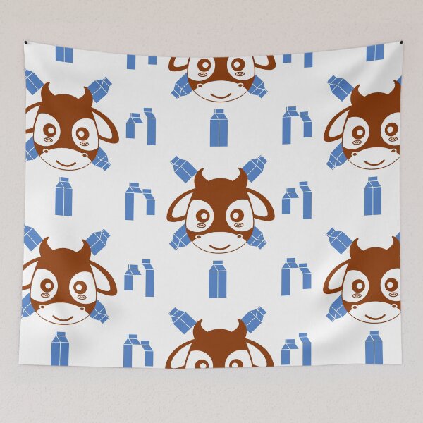 Item preview, Cute Funny Cow Brown Blue designed and sold by kyds.
