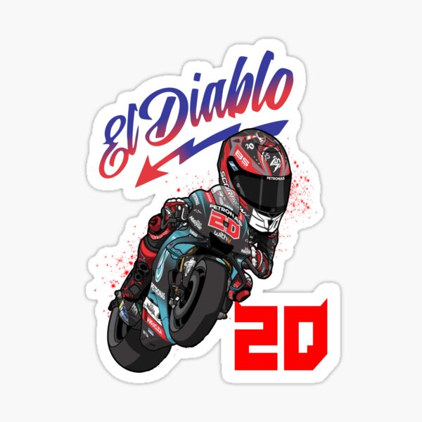 El Diablo Fan Art Superbike Moto GP Fabio Quartararo 20 Sticker