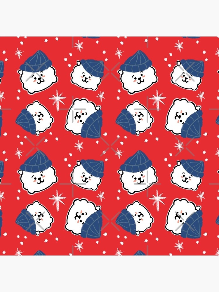 Sheep in Toque Christmas Pattern BTS RJ Jin by StellarTatter