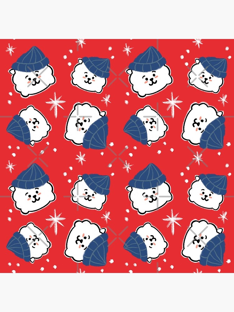 Sheep in Toque Christmas Pattern BTS RJ Jin by StellarTatter