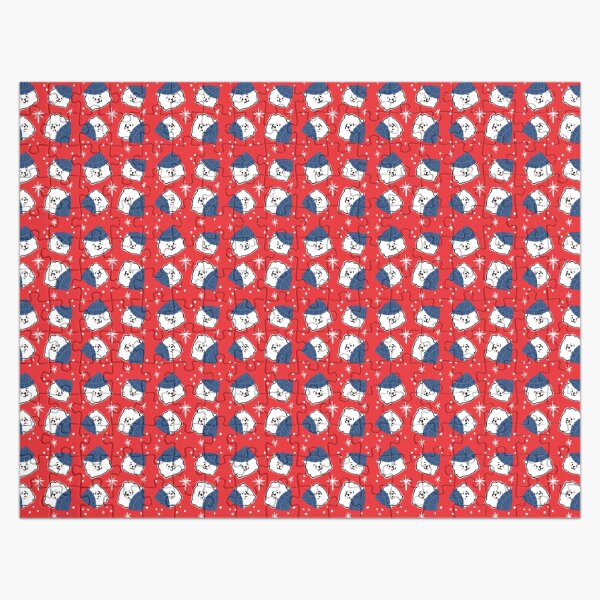 Sheep in Toque Christmas Pattern BTS RJ Jin Jigsaw Puzzle