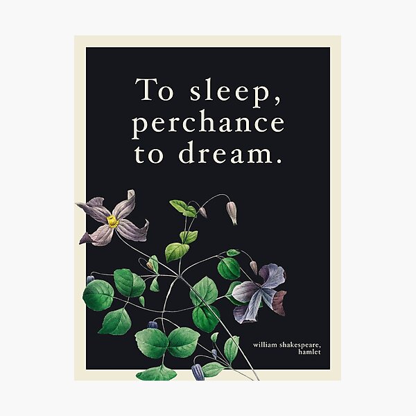 Item preview, To Sleep Perchance To Dream Shakespeare Hamlet Quote designed and sold by sky stephens.