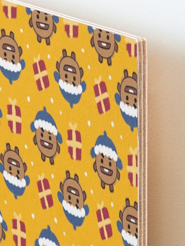 Alternate view of Shooky Gift Christmas Pattern BTS Suga Mounted Print
