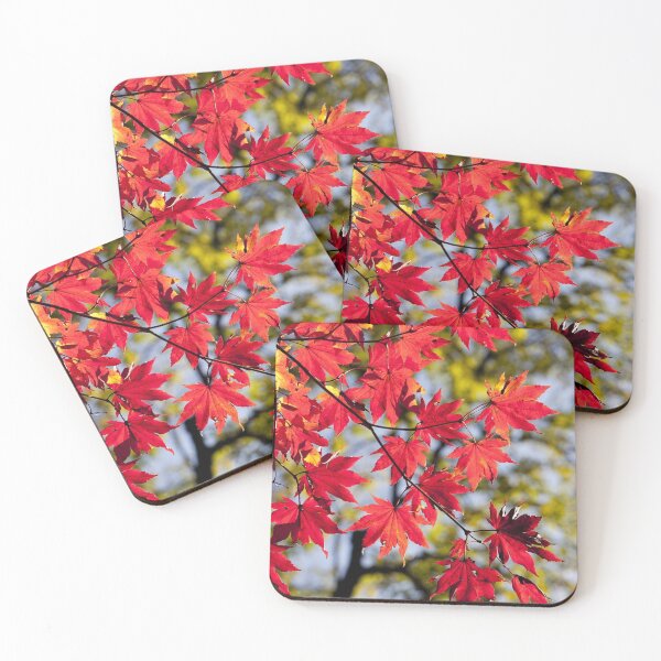 Item preview, Red Autumn Leafs In Fall designed and sold by PriyanDecor.