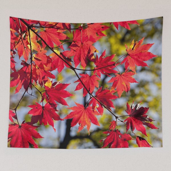 Item preview, Red Autumn Leafs In Fall designed and sold by PriyanDecor.