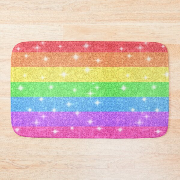 Item preview, Bold JRM Rainbow Glitter Stripes Horizontal designed and sold by macey2cute.