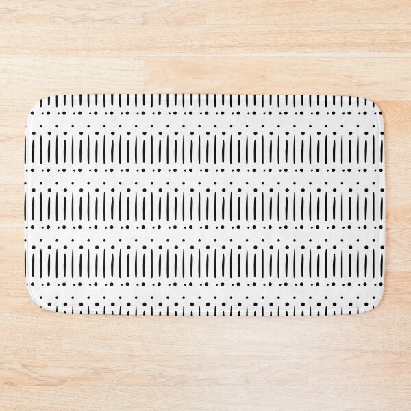 Item preview, Tribal Mudcloth Pattern on White designed and sold by RaianasHome.