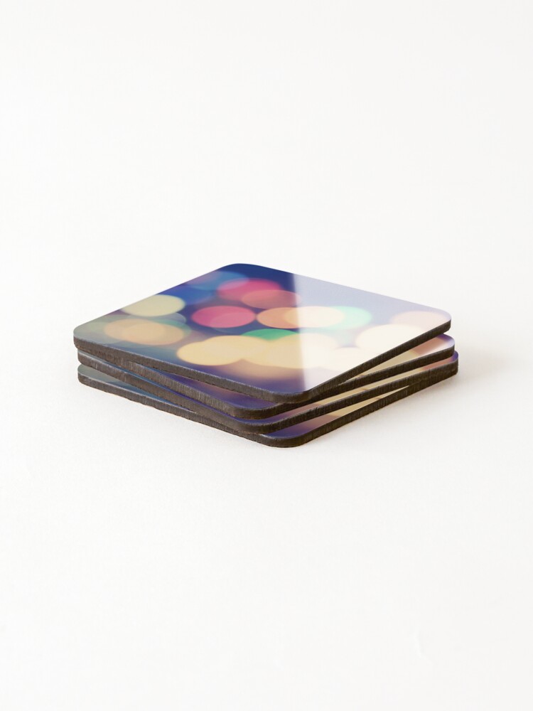 Thumbnail 4 of 5, Coasters (Set of 4), Colorful bokeh designed and sold by Rheba77.