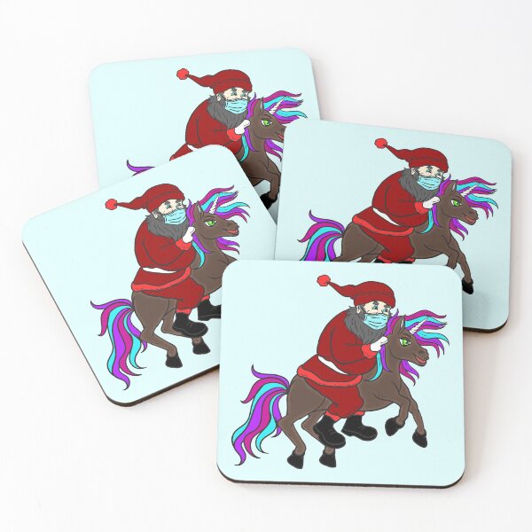 Item preview, Colorful Santa Riding Unicorn designed and sold by aventi24.