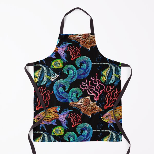 Item preview, Embroidery sea life seamless pattern designed and sold by matrioshka.