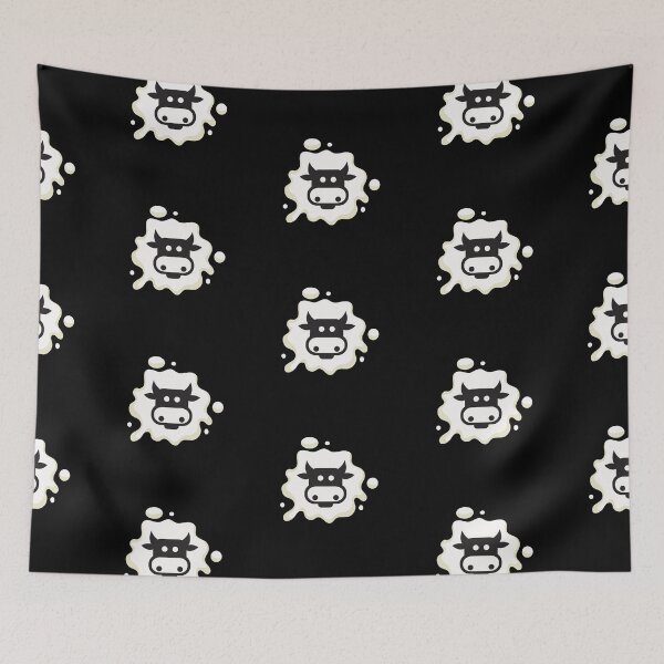 Item preview, Cute Funny Cow Black Pattern designed and sold by kyds.