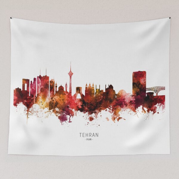 Item preview, Tehran Iran Skyline designed and sold by ArtPrints.
