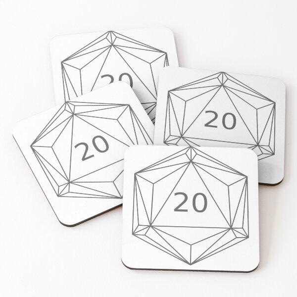 Item preview, D20 Natural 20 Fractal Design designed and sold by teadungeon.