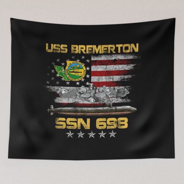 Item preview, USS Bremerton SSN 698 Attack Submarine Badge Vintage designed and sold by Genesis68.