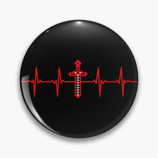 Item preview, Diamond sword heart beat minimalist red designed and sold by Infdesigner.