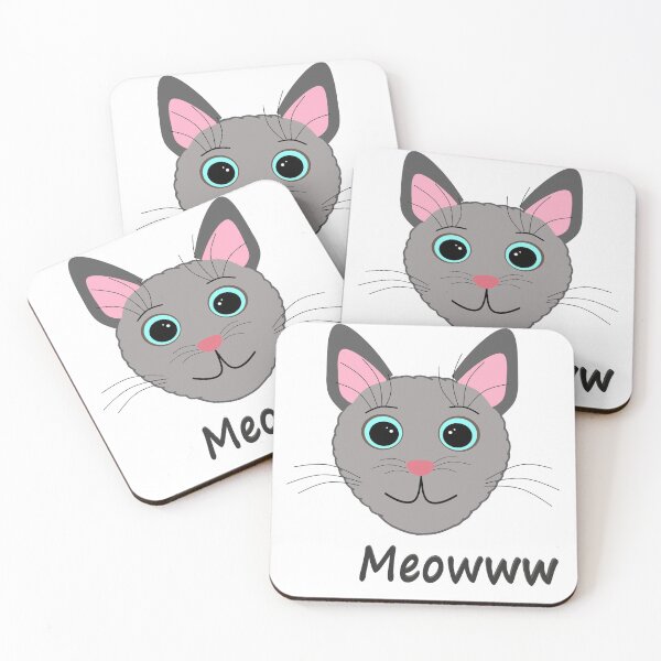 Item preview, Grey Smiley Cat Meow designed and sold by Georgiodaccache.