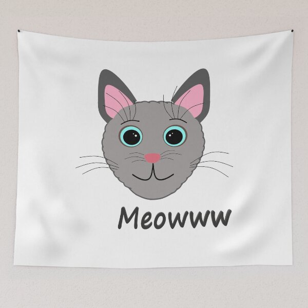Item preview, Grey Smiley Cat Meow designed and sold by Georgiodaccache.