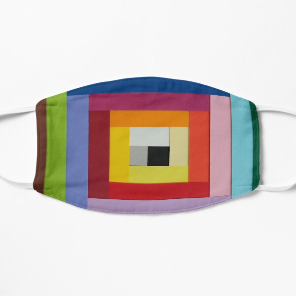 Square spiral of colors Flat Mask