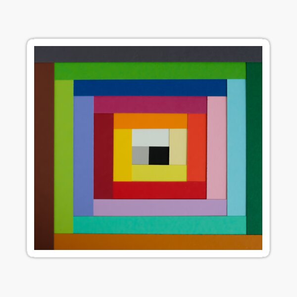 Square spiral of colors Sticker