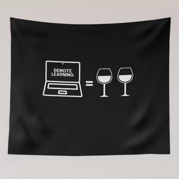 Item preview, Funny Teacher Remote Learning and Wine designed and sold by Colleen206.