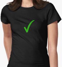 brush stroke tick Women's Fitted T-Shirt