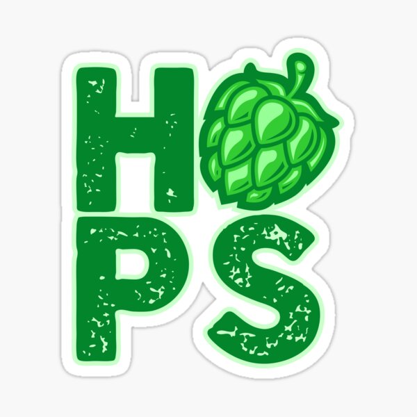 I Love Hops In Craft Beer Sticker