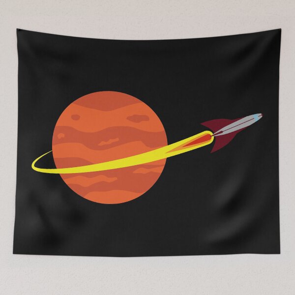 Item preview, Spacecraft and red planet designed and sold by ondrejcreates.