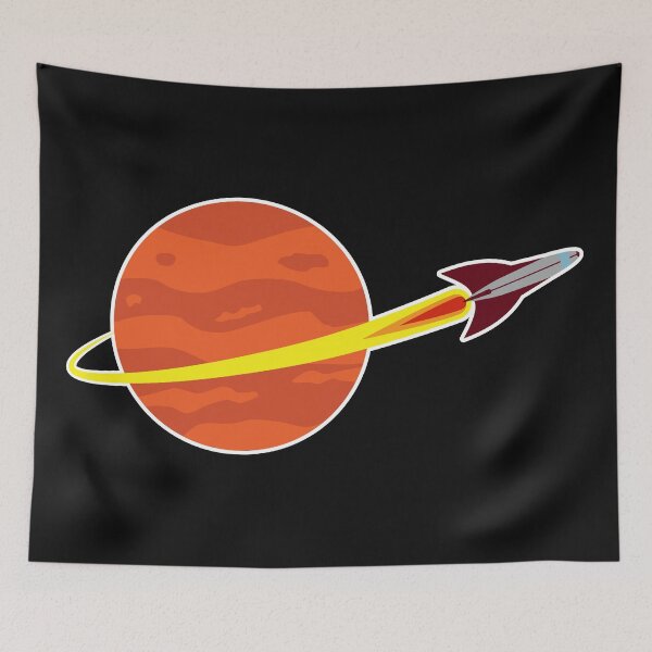 Item preview, Spacecraft and red planet designed and sold by ondrejcreates.