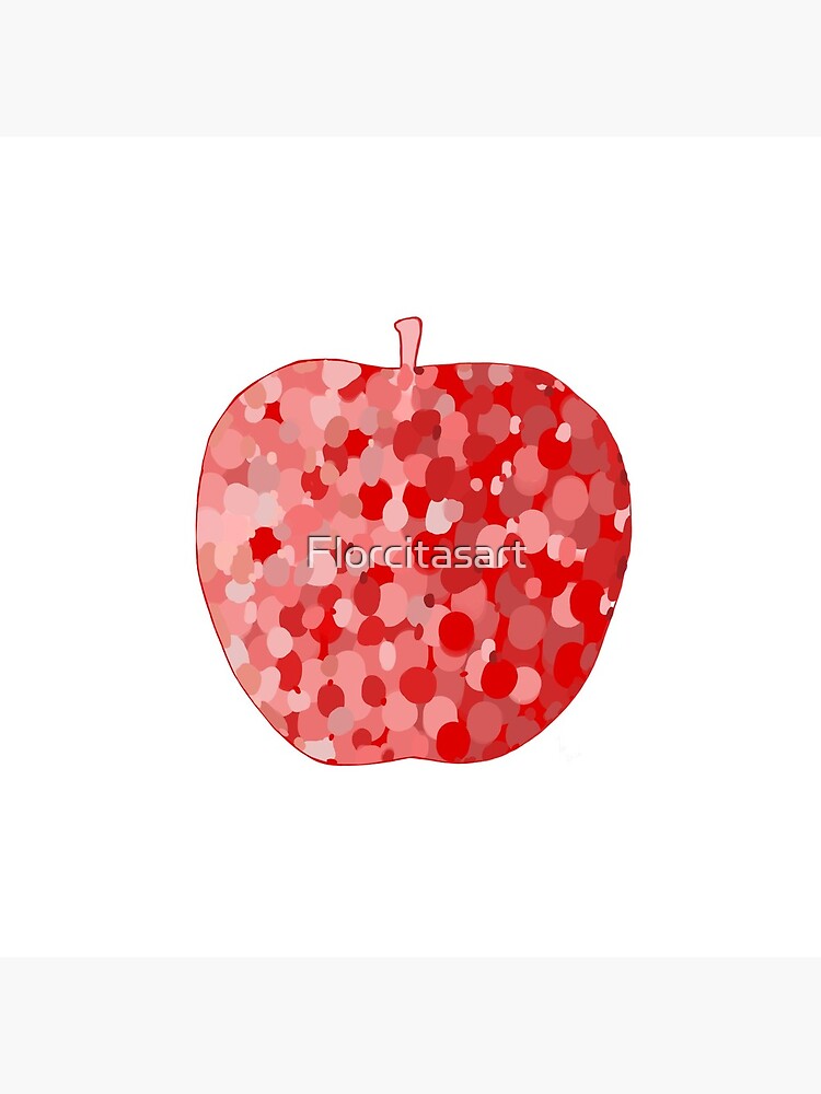 Thumbnail 5 of 5, Acrylic Block, red apple digital drawing food illustration designed and sold by Florcitasart.