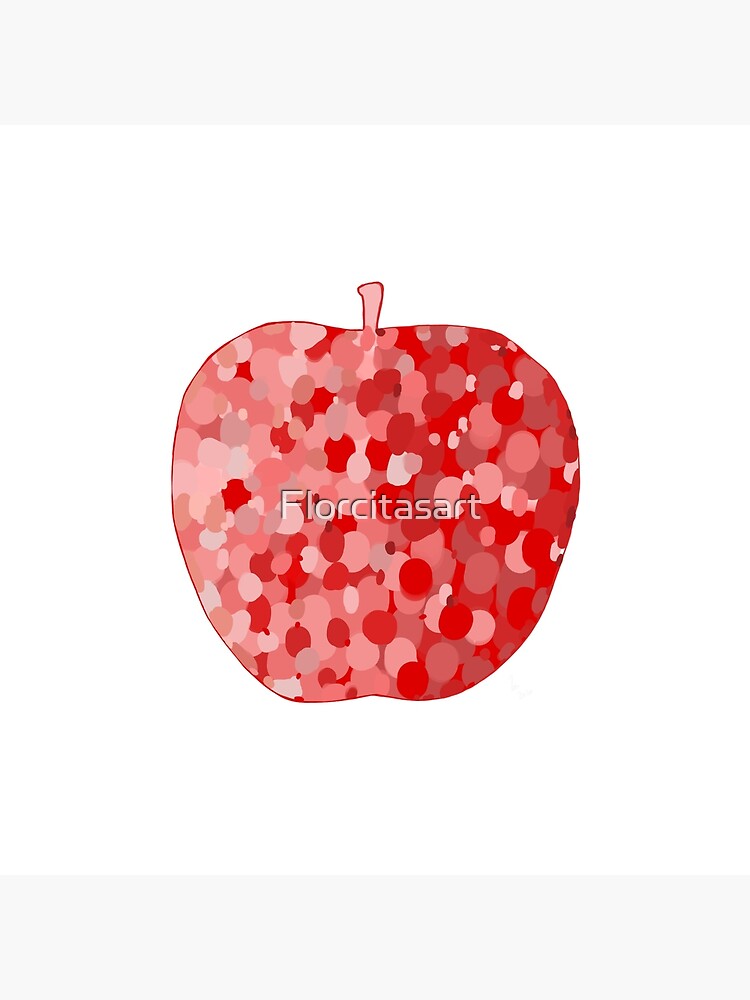 red apple digital drawing food illustration by Florcitasart