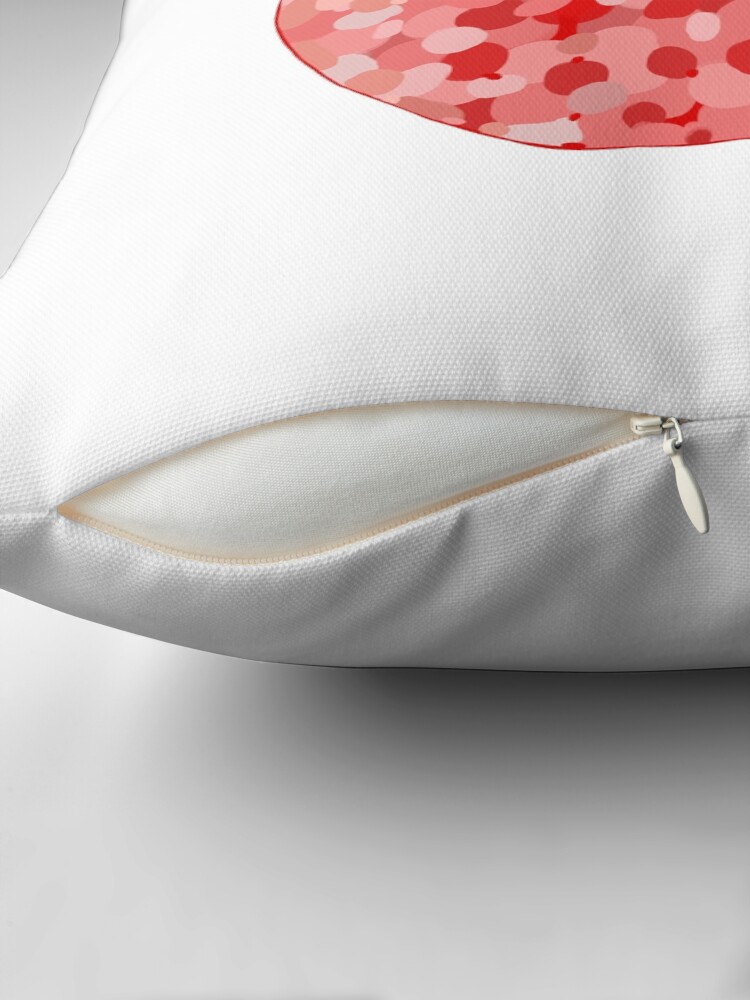 Thumbnail 2 of 4, Pillow, red apple digital drawing food illustration designed and sold by Florcitasart.