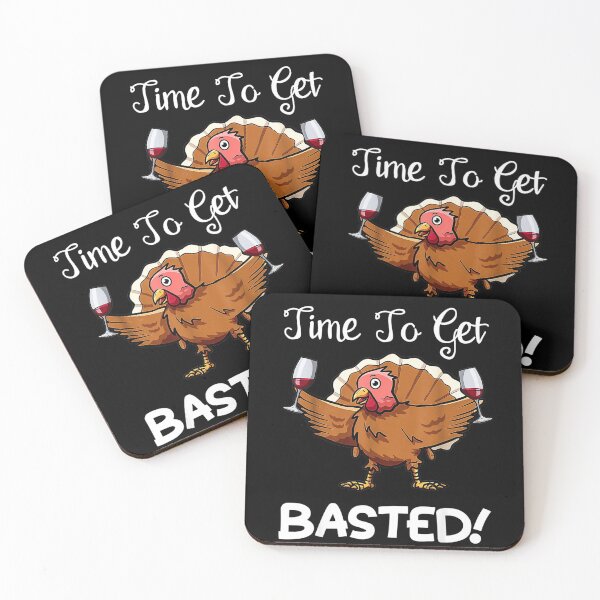 Item preview, Funny Thanksgiving Turkey Wine Drinking Time To Get Basted designed and sold by Colleen206.