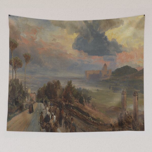 Item preview, Via Cassia Near Rome With A View Of The Vatican-Oswald Achenbach designed and sold by LexBauer.