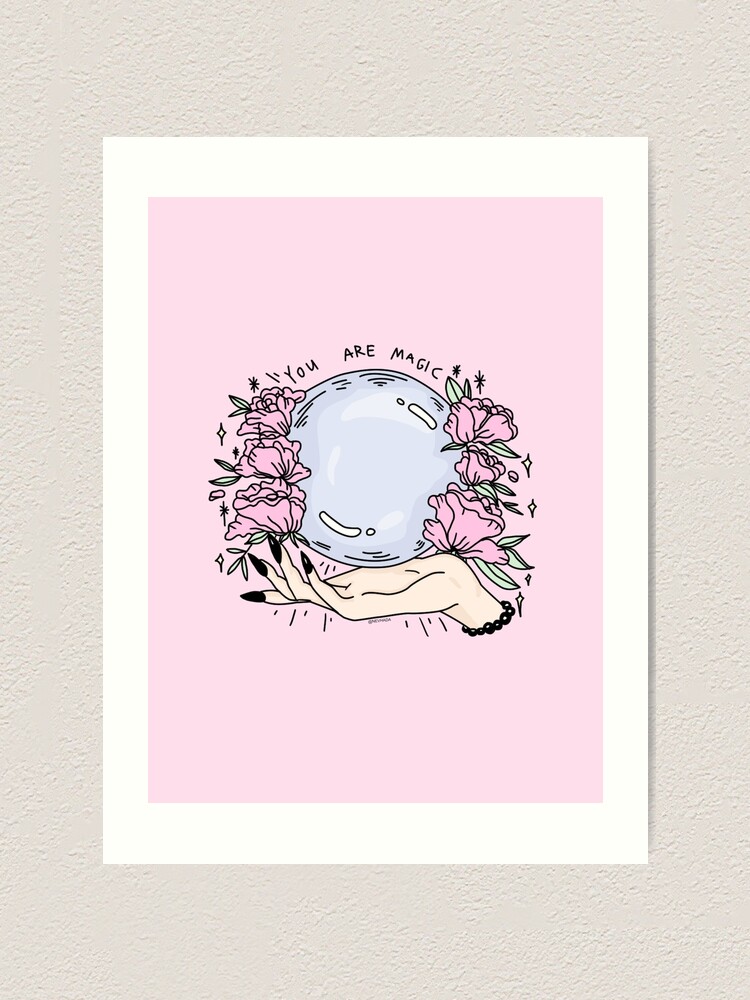 Alternate view of you are magic -pink- Art Print