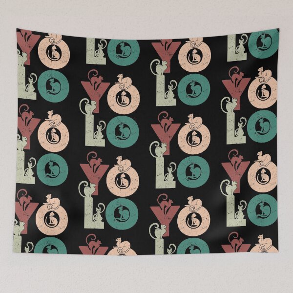 Item preview, Yolo | You Only Live Once Unless You're A Kitty designed and sold by GravitiTees.