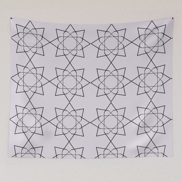 Item preview, Repeating geometric shape-purple background designed and sold by CSouissi.