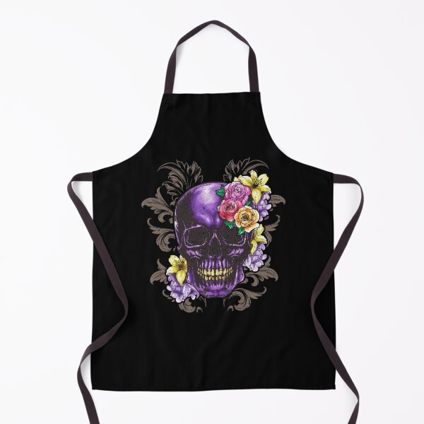Item preview, Purple Floral Skull Lover With Roses & Flowers designed and sold by UniQueensShop.