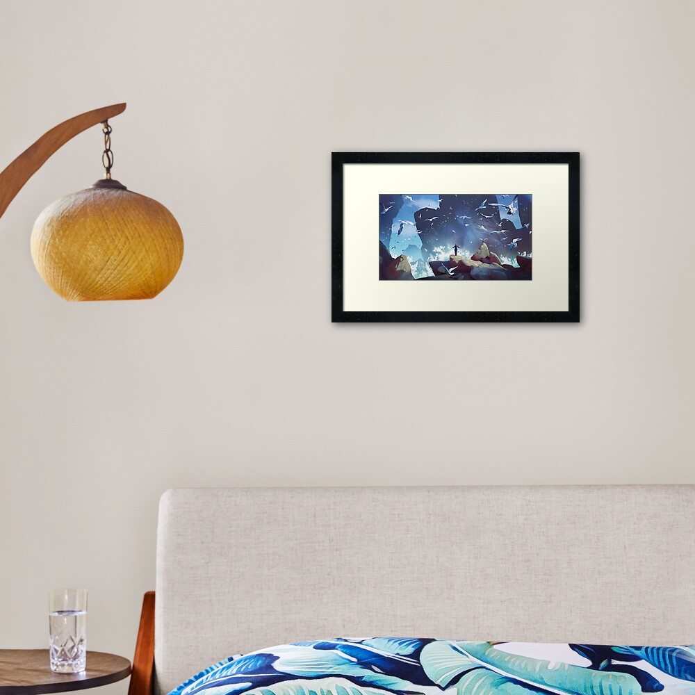 The seagulls orchestra Framed Art Print
