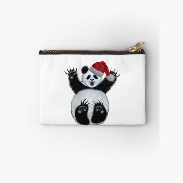 Item preview,  Christmas panda wearing santa claus hat designed and sold by Galina Kostyaeva.