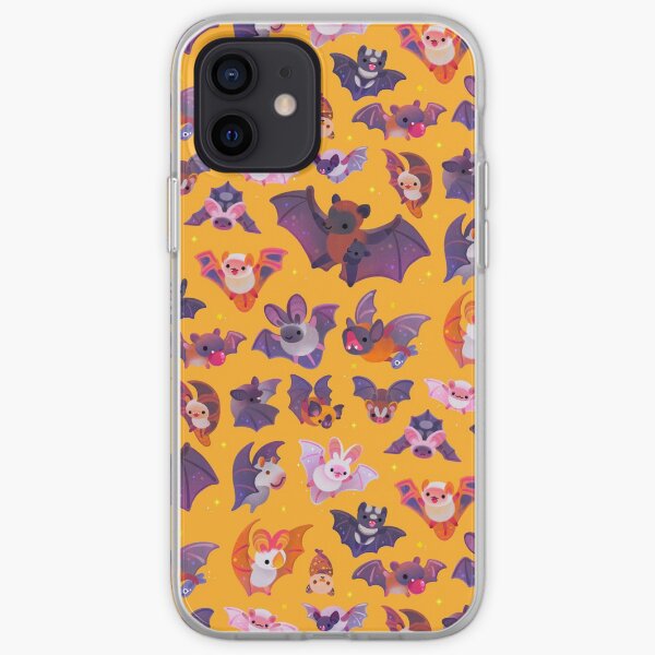 Bat - yellow iPhone Soft Case