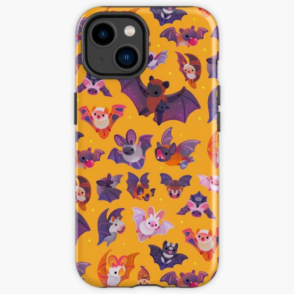 Bat - yellow iPhone Tough Case