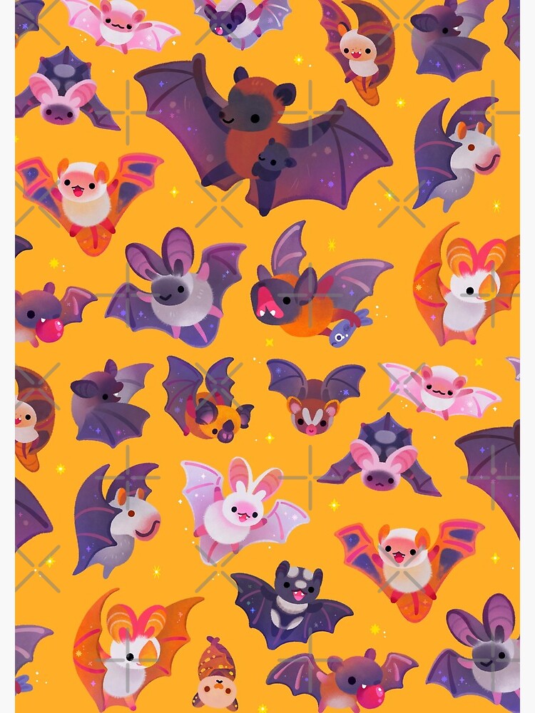 Bat - yellow Bath Mat by pikaole