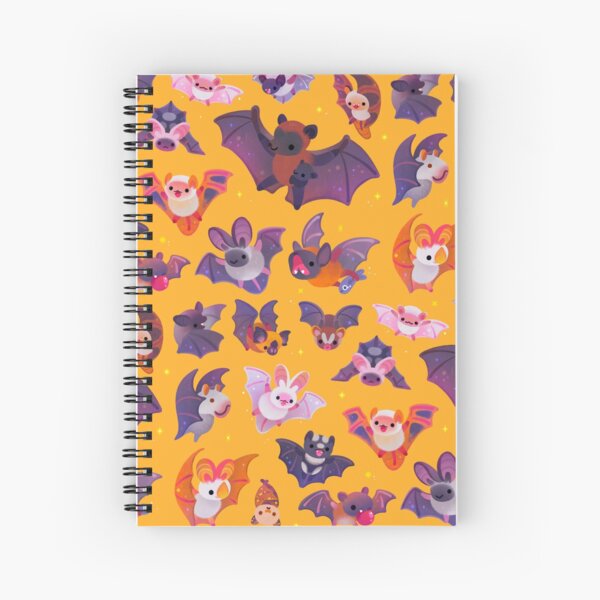 Bat - yellow Spiral Notebook